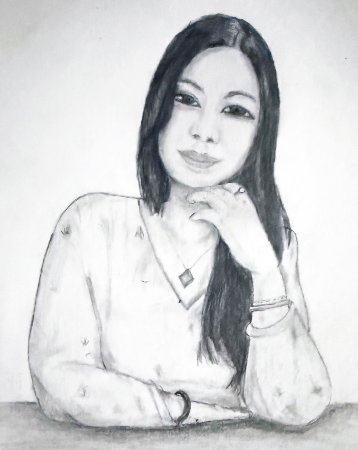 Recent pencil portrait study, July 2026